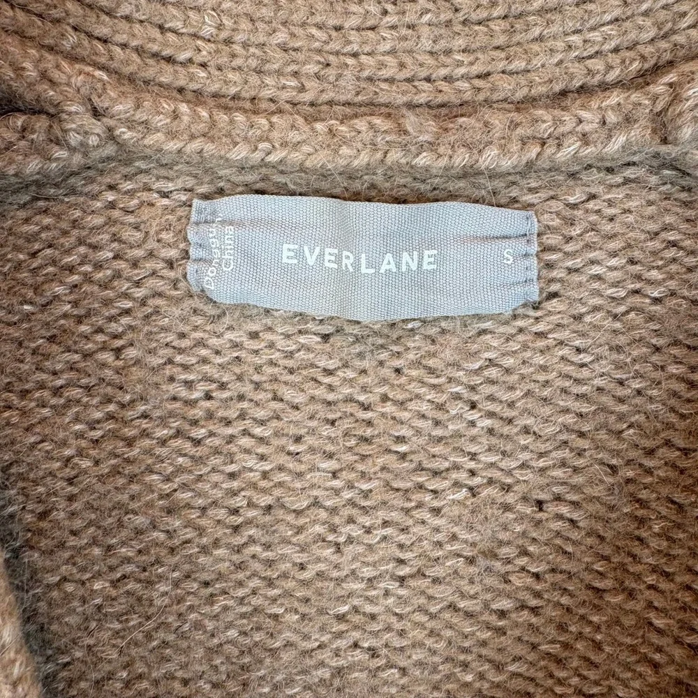 Everlane Camel Alpaca Merino Wool Grandpa Cardigan S Old Money Quiet Luxury Fall